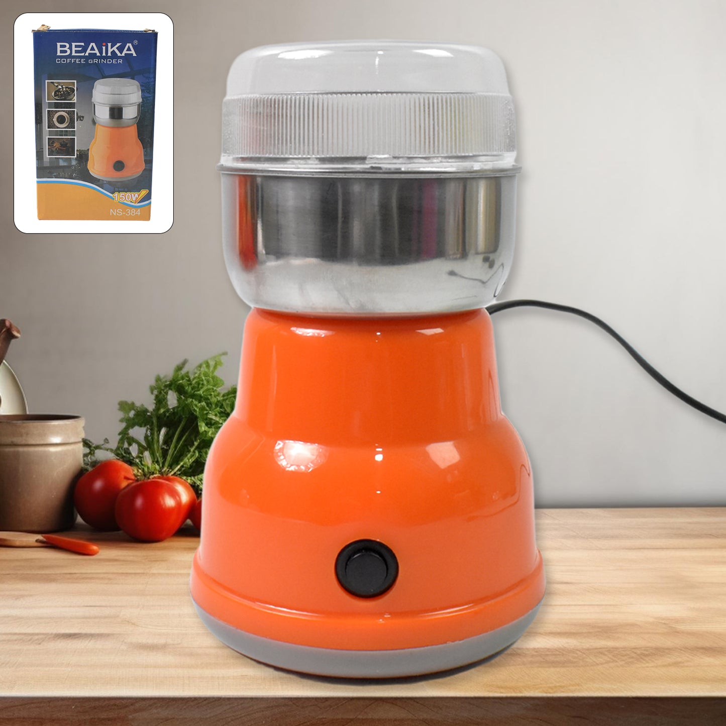 Multi Function Electric Small Food Grinder Grain Grinder (100-200w  4 Blade  1 Pc)